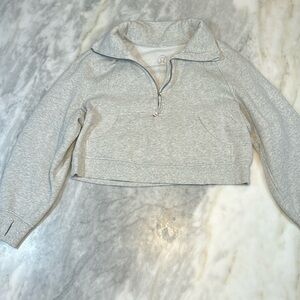 Lululemon Grey Oversized Funnel-Neck Half Zip XS/S